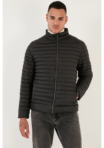 Buratti Su Itici Slim Fit Cepli Dik Yaka Şişme Erkek Mont 649010 Siyah Buratti Su Itici Slim Fit Cepli Dik Yaka Şişme Erkek Mont 649010 Siyah