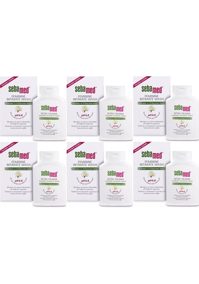 Sebamed İntim Menapoz Likit 200ml Ph6.8 Genital Bölge Temizleyici 6 Lı Set