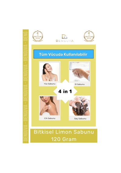 Lüks %100 Doğal Güzel Kokulu El Yüz Saç Vücut Cilt Orijinal Bitkisel Limon Sabunu 120g - 10 Adet