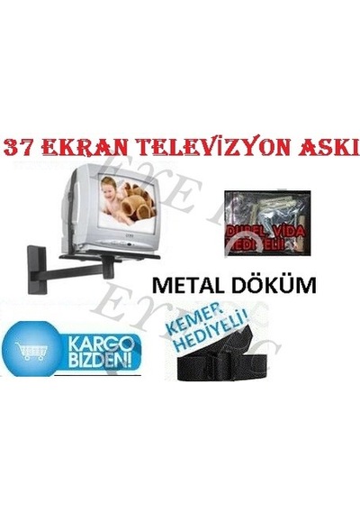 37 Ekran Tüplü Tvler için Duvar Askı Sehpası Metal Sağlam Kemerli