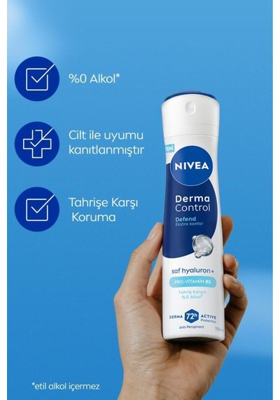 Nivea Derma Control Defend Kadın Sprey Deodorant 150 Ml