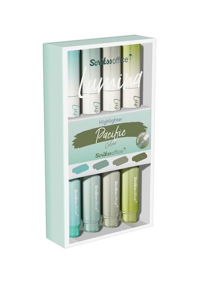 Scrikss Lumina Fosforlu Kalem Lilac, 4'lü Set, Lilac Tek Renk