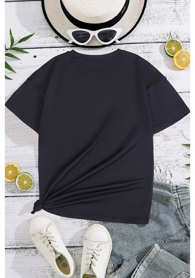 Uyguntarz Çocuk Love Pamuklu Tshirt Siyah
