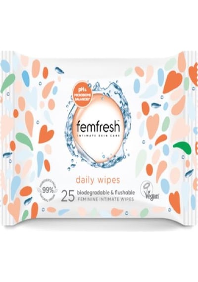 Femfresh Genital Bölge Yıkama Islak Mendil 25'li