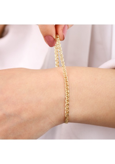 14 Ayar Altın Nonna Bileklik 3 Mm Sarı Altın
