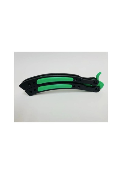 Cs2 Kelebek/butterfly Bıçak Plastik Yeşil Oyuncak 3d Keskin Değil