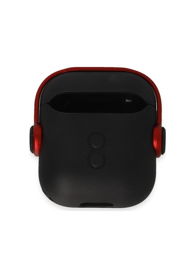 Apple Airpods 2 2.nesil Cool Kılıf - Siyah-kırmızı