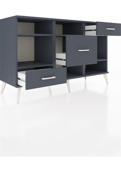 Kronos Konsol 4 Raflı 3 Çekmeceli 132x59x83 Antrasit-antrasit/antrasit Antrasit/antrasit Kronos Konsol 4 Raflı 3 Çekmeceli 132x59x83 Antrasit-antrasit/antrasit Antrasit/antrasit
