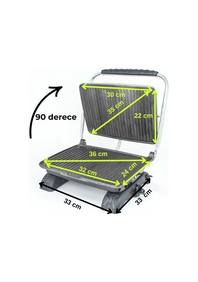Dökümix Demir Döküm Tost Makinesi Gri + Tel Fırça