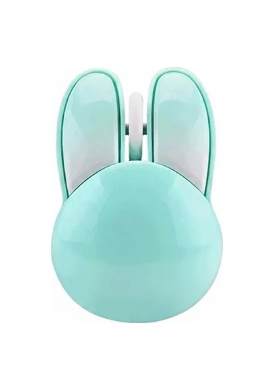 Tavşan Figürlü Kablosuz Mouse Pil Dahil Etiket li Mavi