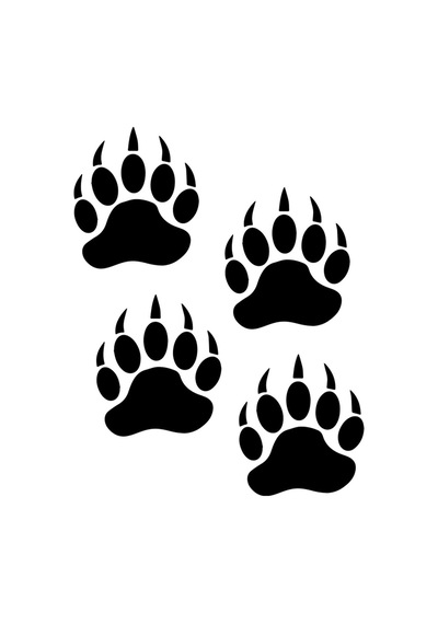 4 Adet Off Road Pençe Sticker Oto Sticker Siyah 10 Cm