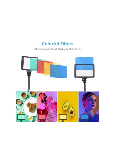 19cm 13 Watt 120 Led Fotograf Video Işığı Kelepçeli Masa Kıskaç Kolu Vlog Ürün Youtube Canlı Yayın