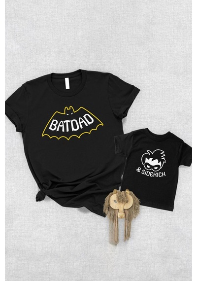 Batdad Sidekick Baba Oğul Kız Tişört
