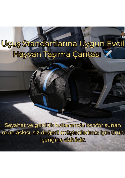 Vg Flybag Yırtılmaz Fileli Kedi Ve Köpek Taşıma Çantası Kabin Boy Uçuş Standartlarına Uygun
