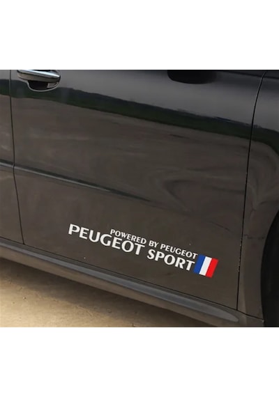 Peugeot Sport Yazılı Yan Kap Sticker Etiket Modeli