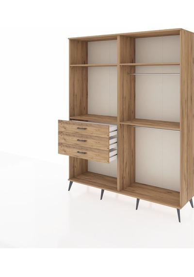 Hyperion Gardrop 4 Raflı 3 Çekmeceli 2 Askılı 176x44x221 Çam-çam Çam Hyperion Gardrop 4 Raflı 3 Çekmeceli 2 Askılı 176x44x221 Çam-çam Çam