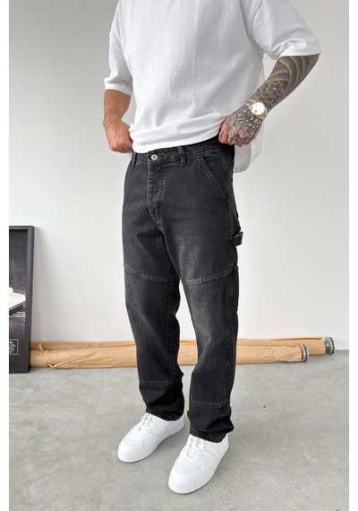 Füme Patch Detaylı Baggy Pantolon
