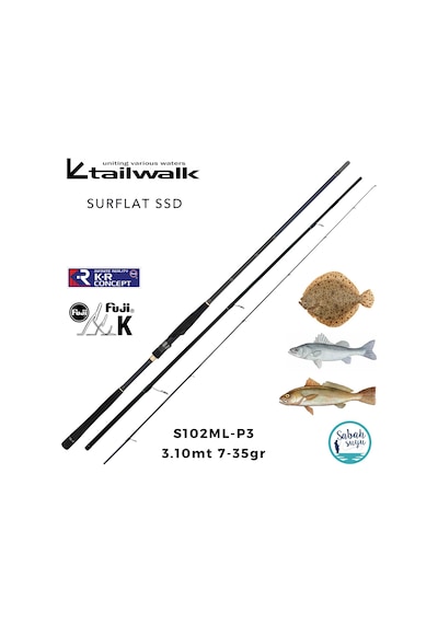 Tailwalk Surflat Ssd S102ml-p3 3.10mt 7-35gr 3p Spin Kamış