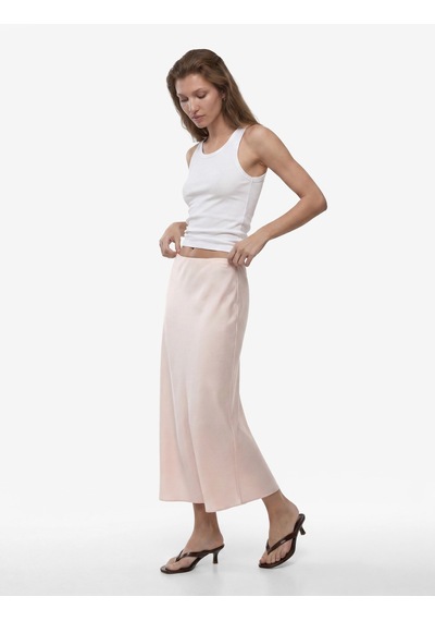 Koton Normal Bel Midi Saten Çan Etek Pembe 6sak70032uw