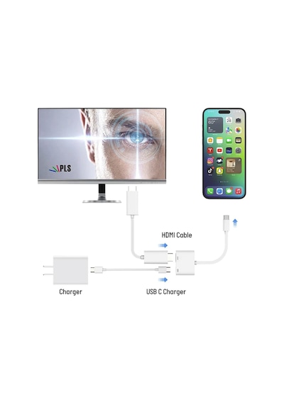 Type-c To Hdmı Görüntü Aktarım Kablosu 4k Destekli Apple iPhone Uyumlu Apple İpad Uyumlu Android Tüm Cihazlar İle