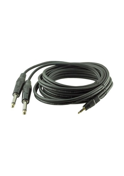 Powermaster 3.5 Mm Stereo E-2x6.3mm Mono Erkek Kablo 3 Metre