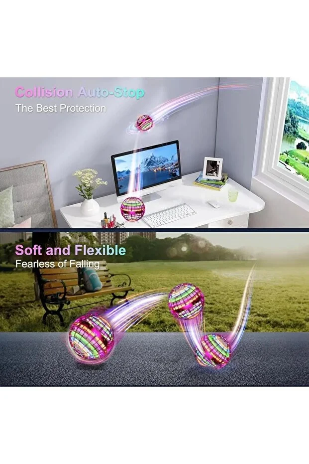 Flynova Pro Ufo Uçan Top Dönen El Sensörlü Şarjlı 360 Dönen Mini Drone Helikopter