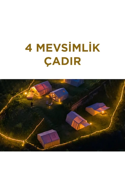 Habl 13 Kişilik 13.2m2 4 Mevsim Şişme Çadır 367 360 220cm Bej