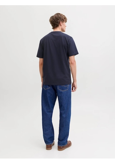 Jack & Jones Jack&jones Jprblatyler Ss Tee Erkek T-shirt 12292383 Lacivert