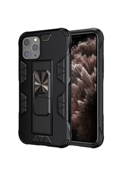 Kilifone - İphone 11 Pro Uyumlu Kılıf Katlanabilir Standlı Koruyucu Volve Kapak - Siyah - T14105