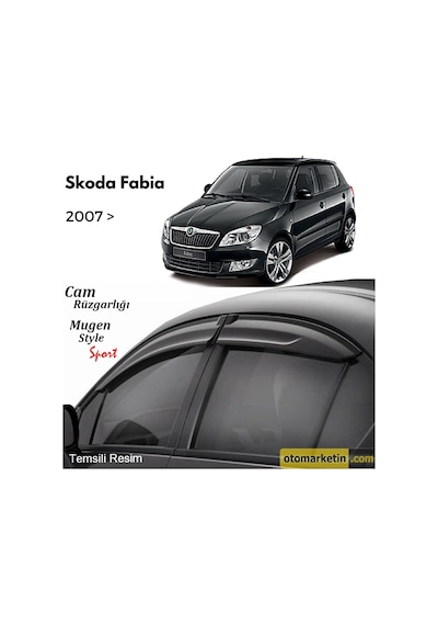 Skoda Fabia Mugen Cam Rüzgarlığı 2009-2014