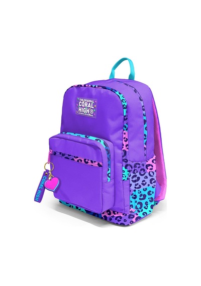 Coral High Mor Leopar Desenli Okul Sırt Çantası 23632