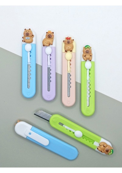 Mini Şekilli Falçata Maket Bıçağı - Capybara Mor