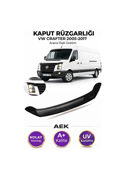 Volkswagen Crafter 2006-2017 Araca Özel Üretim "4mm" Kaput Rüzgar