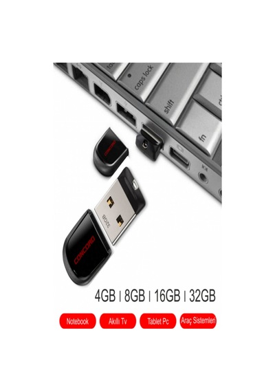 Usb 2.0 Mini Lite Flash Bellek C-uml 4gb/8gb/16gb/32gb/64gb Siyah