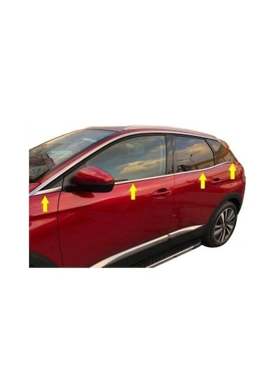 Peugeot 3008 Krom Cam Çıtası 2016 ve Sonrası 8Parça