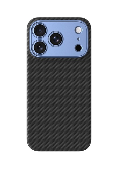 İphone 18 Pro Max Kılıf M-safe 1500d Aramid Fiber Lens Korumalı Amazingthing Titan Max Karbon Mavi