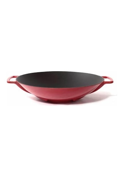 Sürel 5789 Demir Döküm Wok Tava 35 CM Kırmızı