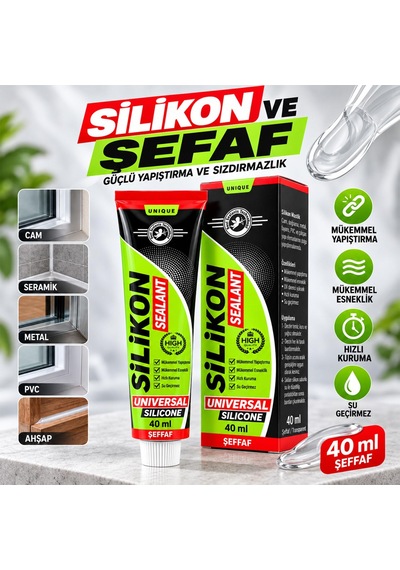 Tr Şeffaf Silikon Mastik 40 Ml Tüp Yapıştırıcı Su Geçirmez Cam Fayans Pvc Dolgu Sızdırmaz Hızlı Kuruma Diğer