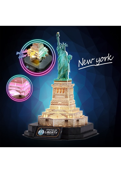 Özgürlük Heykeli 3d Puzzle Led Işıklı L536h