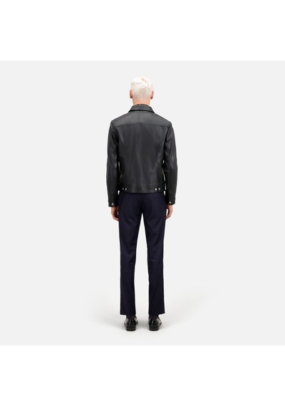 The Kooples Erkek Siyah Deri Ceket
