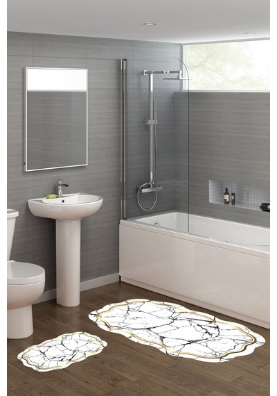 Alanur Fulya Lazer Kesim 2 Li Banyo Takimi St210192gr Beyaz Altın