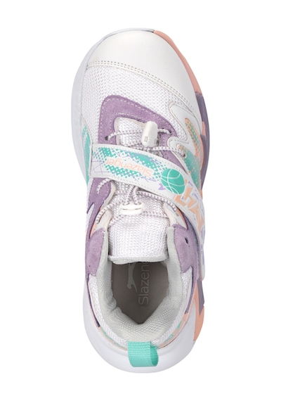 Slazenger Knıght I Kız Çocuk Cırt Cırtlı Beyaz / Lila Günlük Spor Ayakkabısı Beyaz - Lila