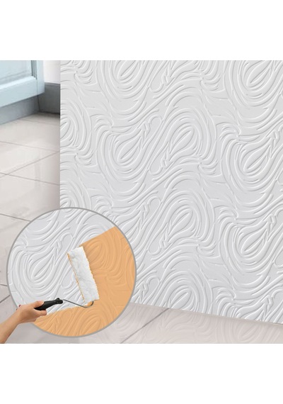 Tink 3d Duvar Paneli Boyanabilir Dekota 60x60 Cm Dalga Desenli 4 Adet