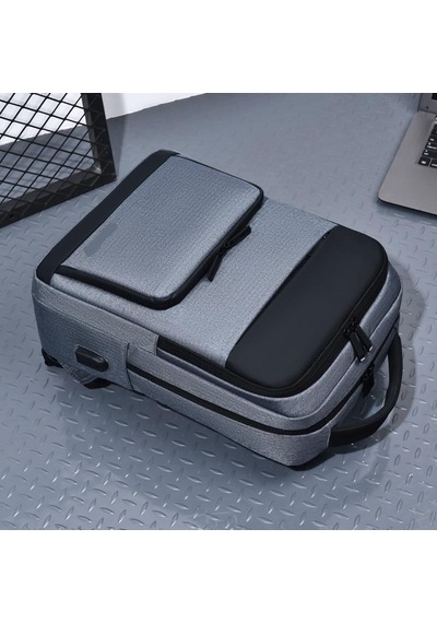 Laptop Notebook Sırt Çantası Usb Şarj Girişli İş Seyahati Günlük Yaşam Ve Okul Yeni Nesil Çanta Gri Gri