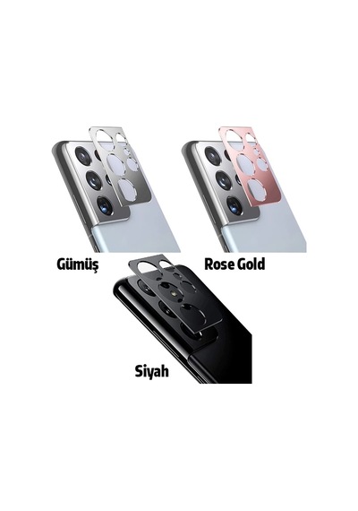 Sm Galaxy S21 Ultra 3d Metal Kamera Koruyucu Metal Lens- 5775