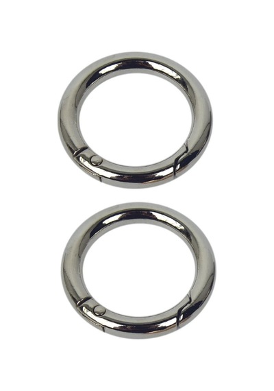 10 Adet Nikel Yaylı Metal Halka - Kararmaz -2,5 Cm - Çanta Aksesu Gümüş