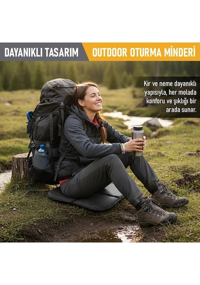 Haegs Outdoor Oturma Minderi, Kamp Matı, Yürüyüş, Stadyum Ve Seyahat İçin Katlanabilir Su Geçirmez Oxford Kumaş Çok Renkli