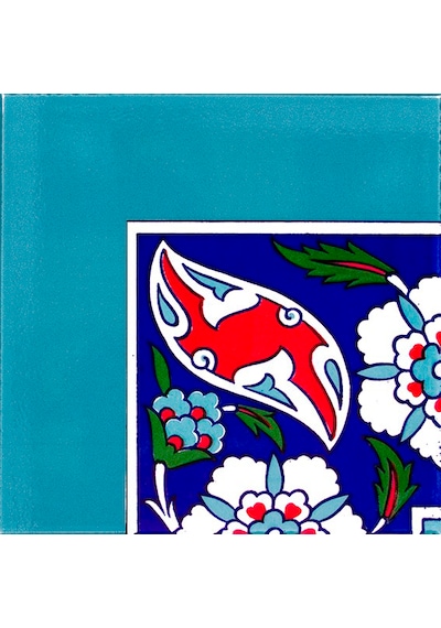 Armada Çini 20x20 Cm Ksk 21 Karanfil Desenli Çini Bordür Köşesi
