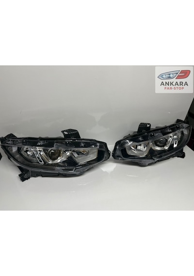 Honda Civic Fc5 2016 - 2021 Ön Far Lambası Sağ - Sol Takım Ledsiz Tip Toplam 2 Far