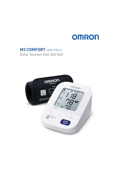 Omron M3 Comfort Üst Koldan Dijital Pilli Tansiyon Aleti,5 Yıl Garantili Taşıma Çantası Hediyeli